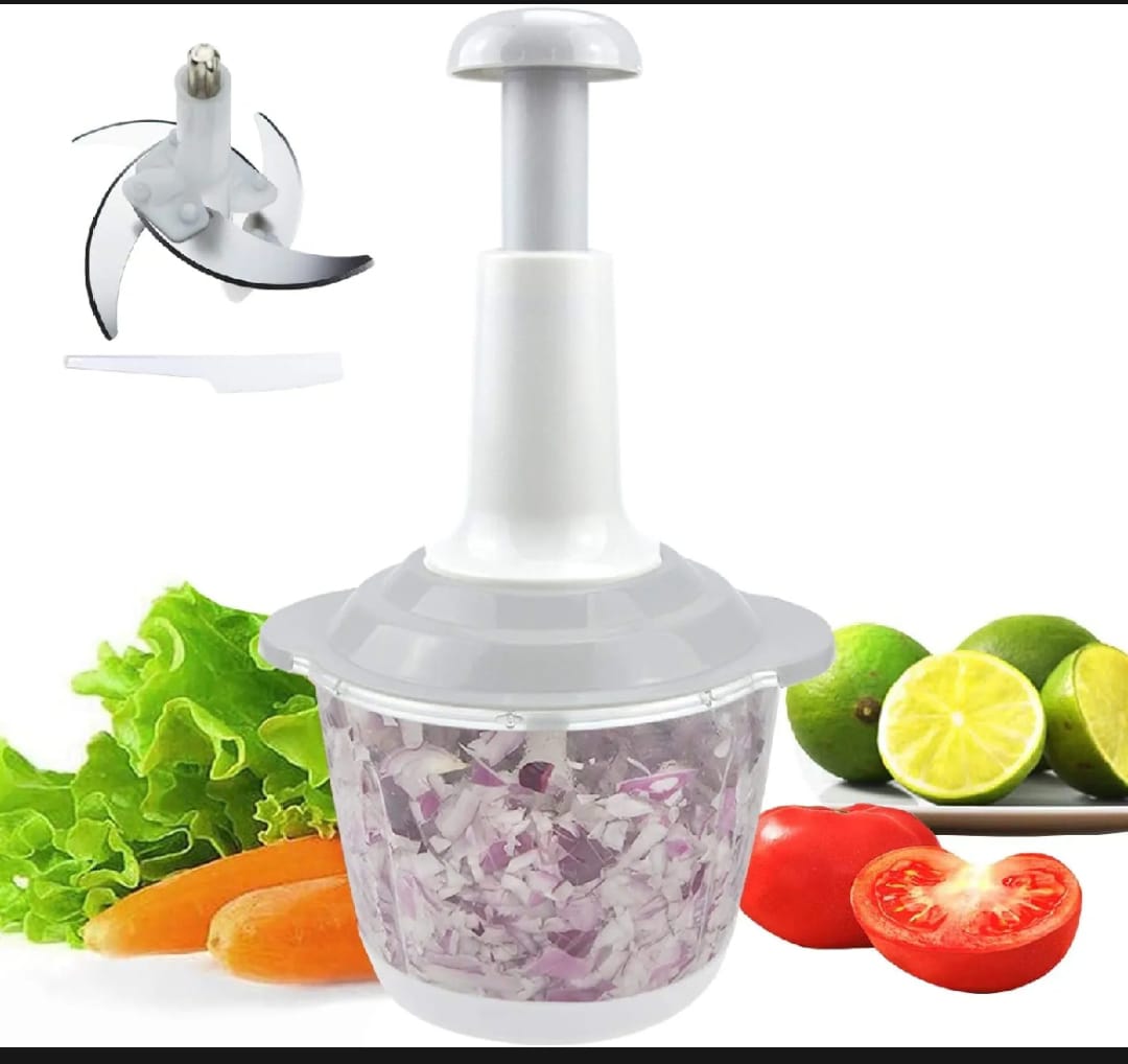 Manual Vegetable Chopper – 900ML & 500ML with Sharp Stainless Steel Blades