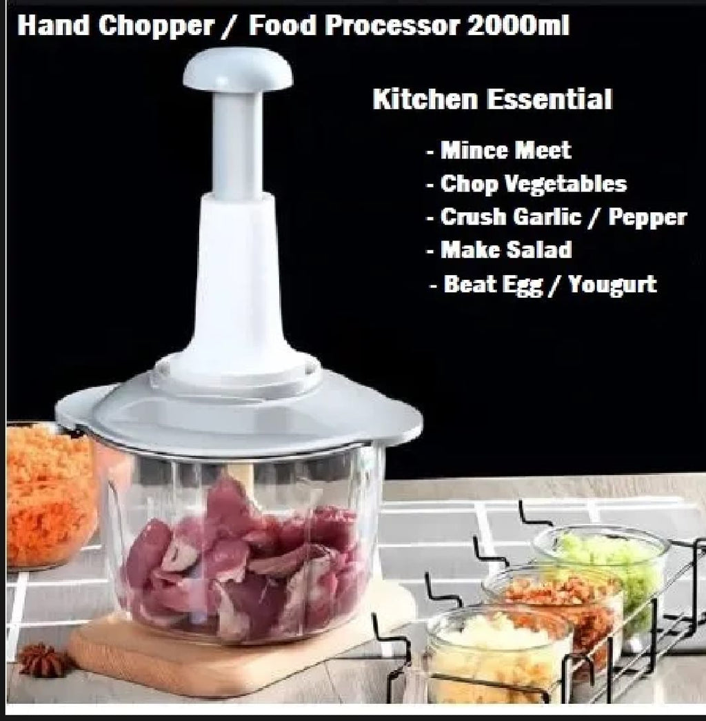 Manual Vegetable Chopper – 900ML & 500ML with Sharp Stainless Steel Blades