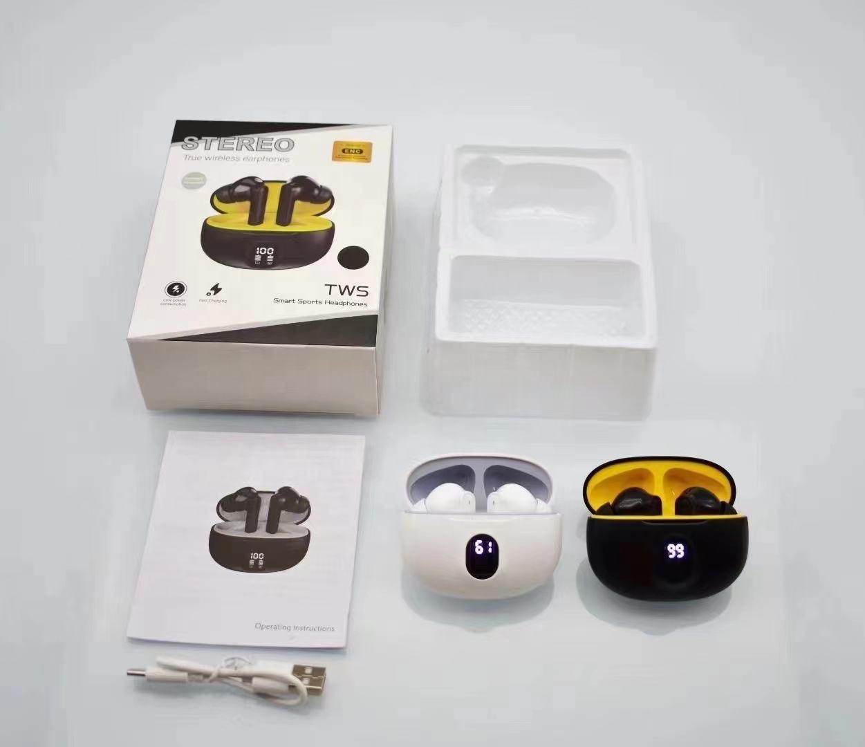 🔥 TWS Wireless Earbuds with LED Display